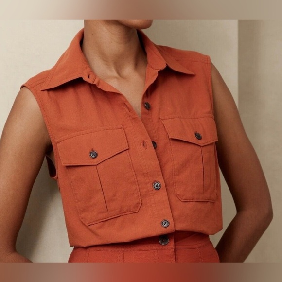 Banana Republic Sleeveless Top  Rustic Orange - Picture 1 of 10